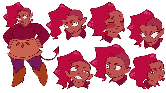 Just Desserts Razz expression sheet.